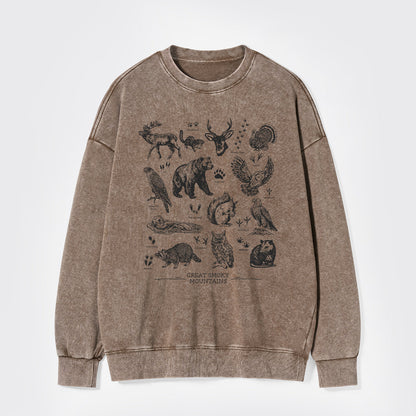 Tennessee National Park Wildlife Washed Sweatshirts