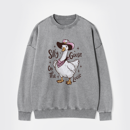 Silly Goose,On The Loose Washed Sweatshirts