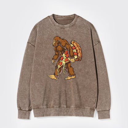 Bigfoot Pizza Washed Sweatshirts