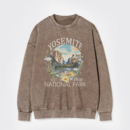 Cute Floral National Park Washed Sweatshirts