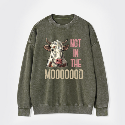 Funny Farmer Quote Cow Washed Sweatshirts