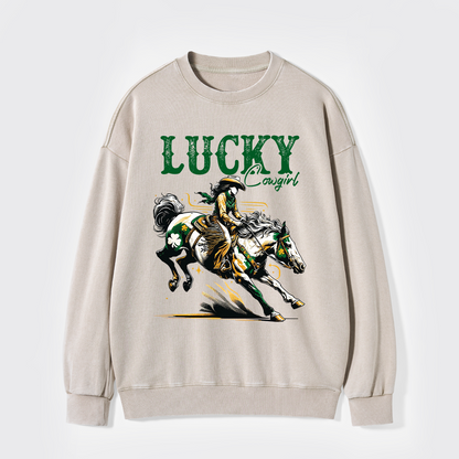 Lucky Cowgirl Washed Sweatshirts