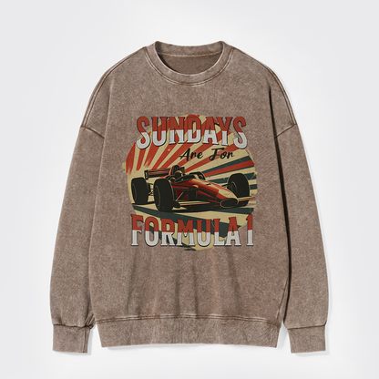 Retro F1 Washed Sweatshirts