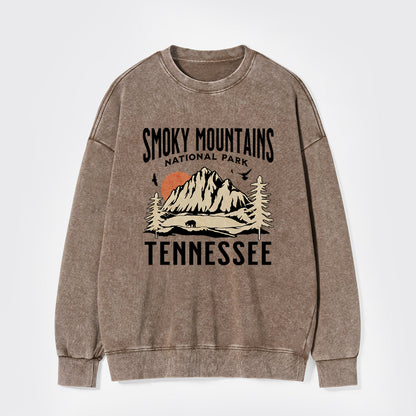 Smoky Mountains National Park Tennessee Washed Sweatshirts