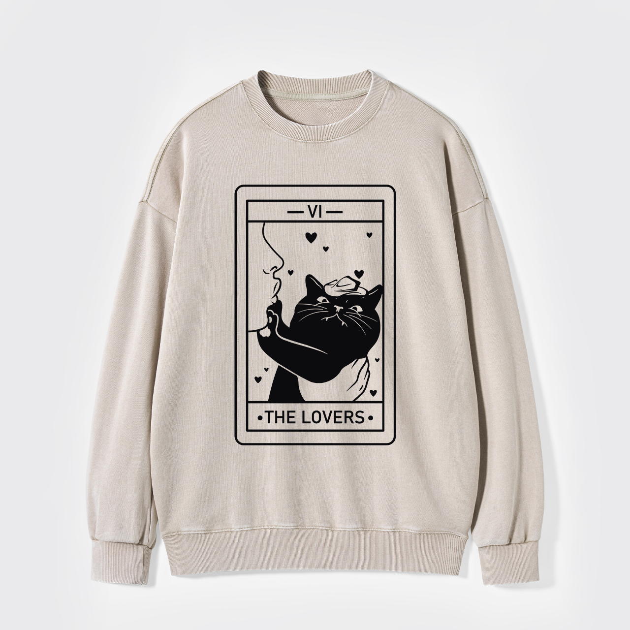 Tarot Cat Washed Sweatshirts