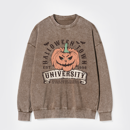 Halloween Town Fall Pumpkin Washed Sweatshirts