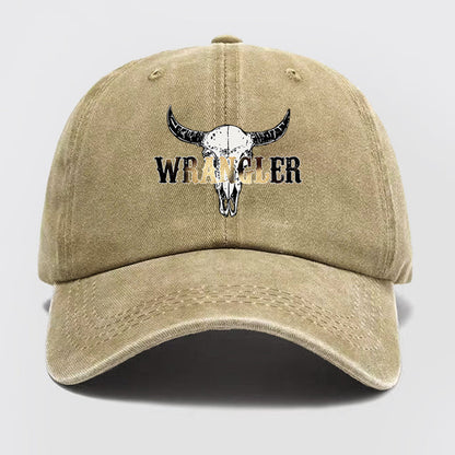 Wrangler Cow Bull Washed Baseball Cap