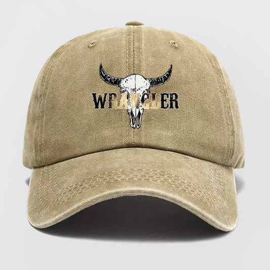 Wrangler Cow Bull Washed Baseball Cap