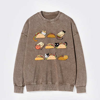 Taco Cat Washed Sweatshirts