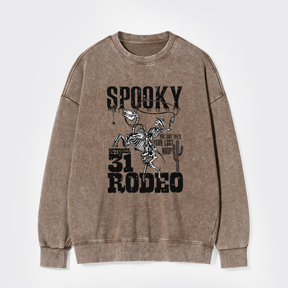 Retro Spooky Rodeo Washed Sweatshirts