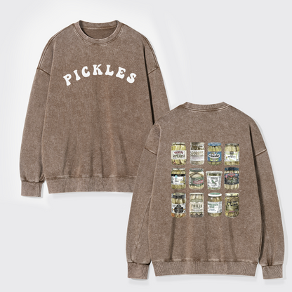 Canned Pickles Lovers Vintage Washed Sweatshirts
