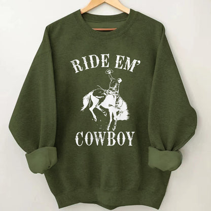 Cowboys taming wild horses EM' Sweatshirt