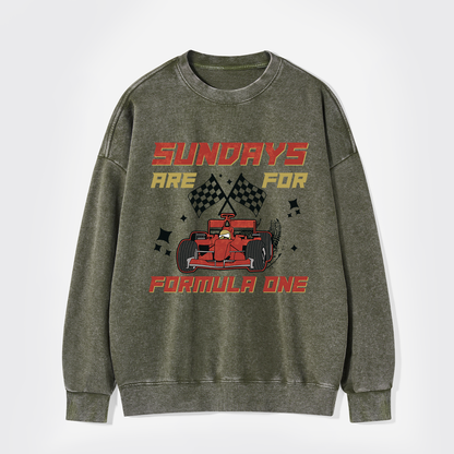 Sundays Are For F1 Racing Washed Sweatshirts