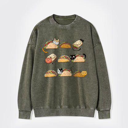 Taco Cat Washed Sweatshirts