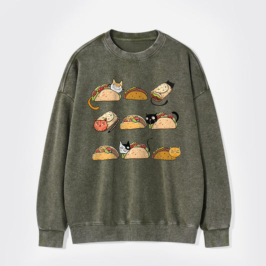 Taco Cat Washed Sweatshirts
