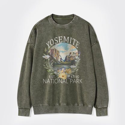 Cute Floral National Park Washed Sweatshirts