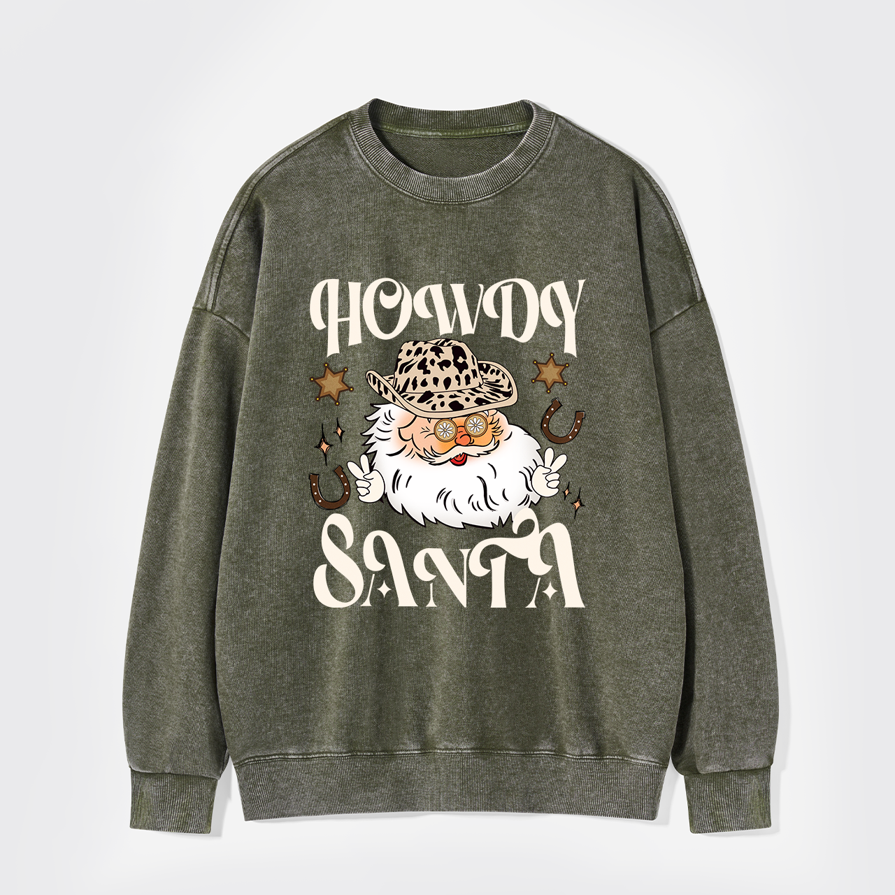 Howdy Santa Washed Sweatshirts