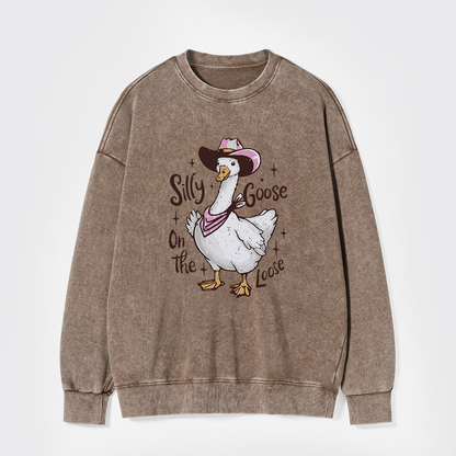 Silly Goose,On The Loose Washed Sweatshirts