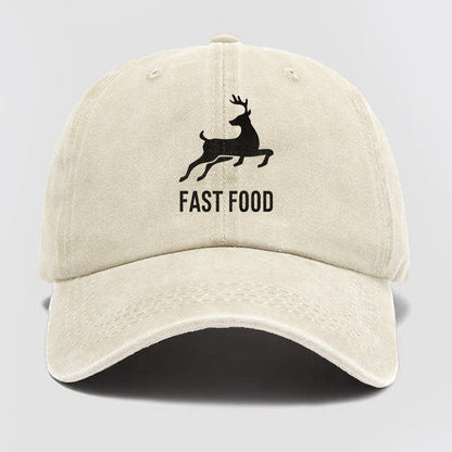 Fast Food Washed Baseball Cap