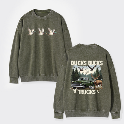 Bucks Ducks N'trucks Washed Sweatshirts
