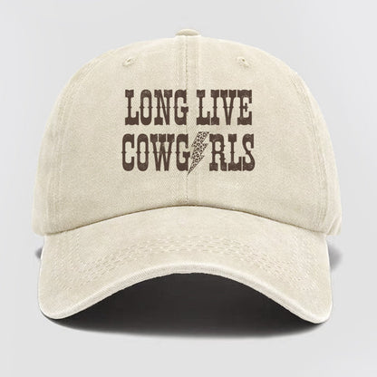 Long Live Cowgirl Washed Baseball Cap