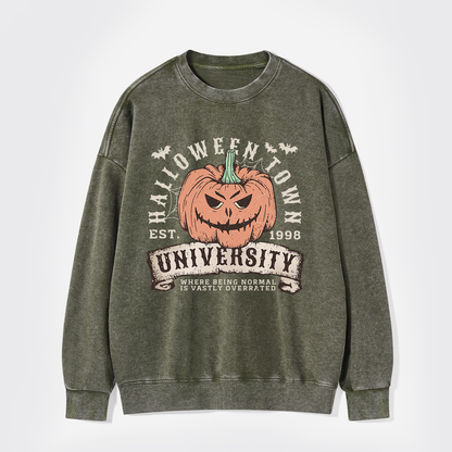 Halloween Town Fall Pumpkin Washed Sweatshirts