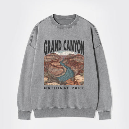 Retro Grand Canyon National Park Washed Sweatshirts