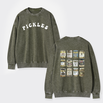 Canned Pickles Lovers Vintage Washed Sweatshirts