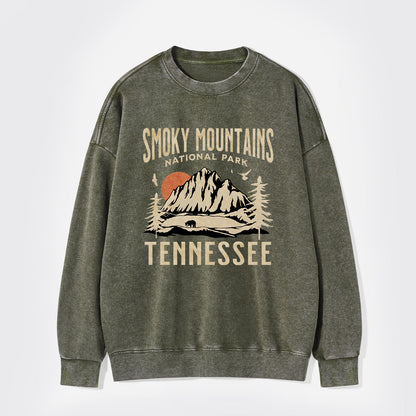 Smoky Mountains National Park Tennessee Washed Sweatshirts