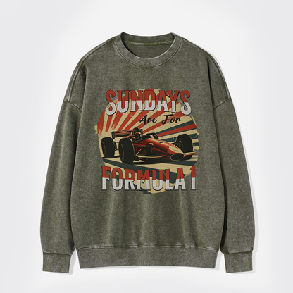 Retro F1 Washed Sweatshirts