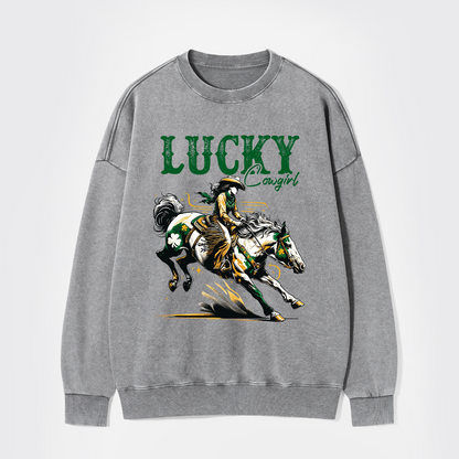 Lucky Cowgirl Washed Sweatshirts
