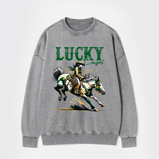 Lucky Cowgirl Washed Sweatshirts
