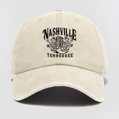 Nashville Tennessee 1972 Washed Baseball Cap