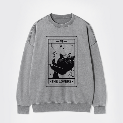 Tarot Cat Washed Sweatshirts