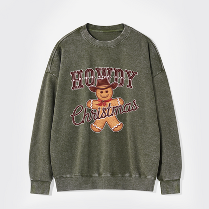 Howdy Christmas Washed Sweatshirts