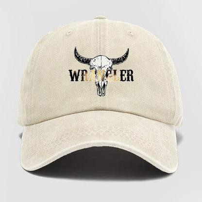 Wrangler Cow Bull Washed Baseball Cap