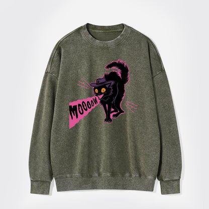 Halloween Scary Moooow Washed Sweatshirts