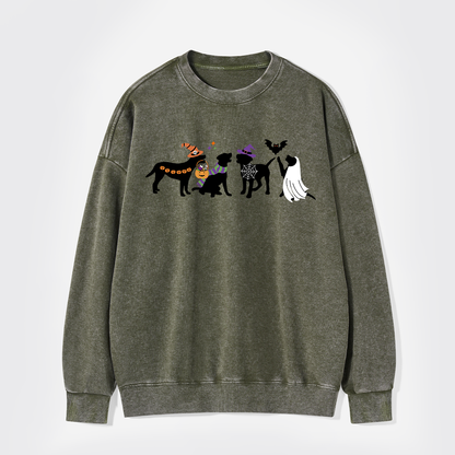 Halloween Dog Washed Sweatshirts
