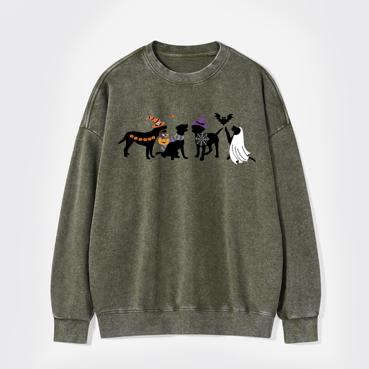 Halloween Dog Washed Sweatshirts