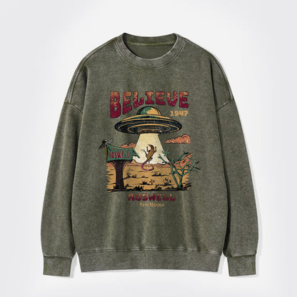 Believe Alien Washed Sweatshirts
