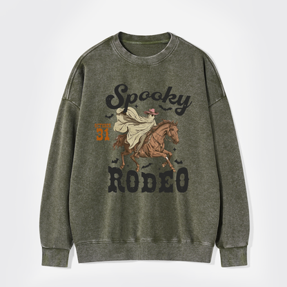 Spooky Rodeo Western Halloween Washed Sweatshirts
