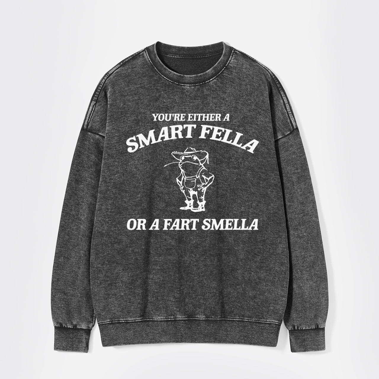 Are You A Smart Fella Or Fart Smella Washed Sweatshirts