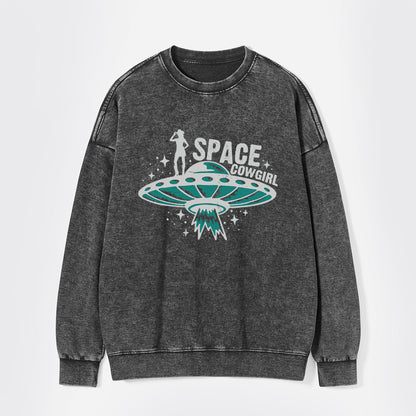 The cowgirl Is Here To Pick You Up Washed Sweatshirts