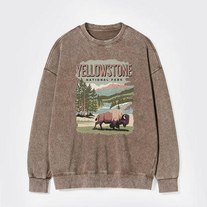 Vintage Yellowstone National Park Washed Sweatshirts