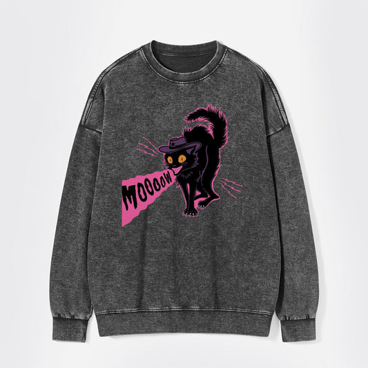 Halloween Scary Moooow Washed Sweatshirts