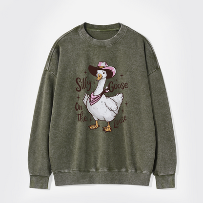 Silly Goose,On The Loose Washed Sweatshirts