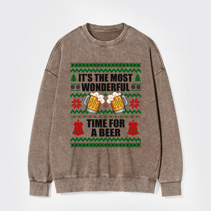 It's The Most Wonderful Time For A Beer Washed Sweatshirts