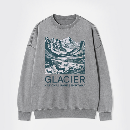 Glacier National Park Washed Sweatshirts