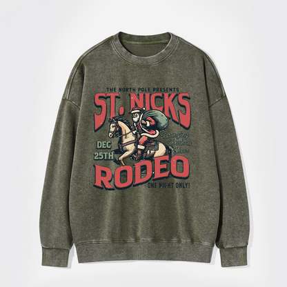 St, Nick's Rodeo Washed Sweatshirts