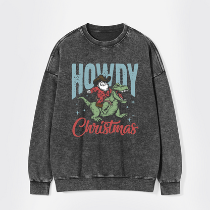 Retro Santa Claus Washed Sweatshirts